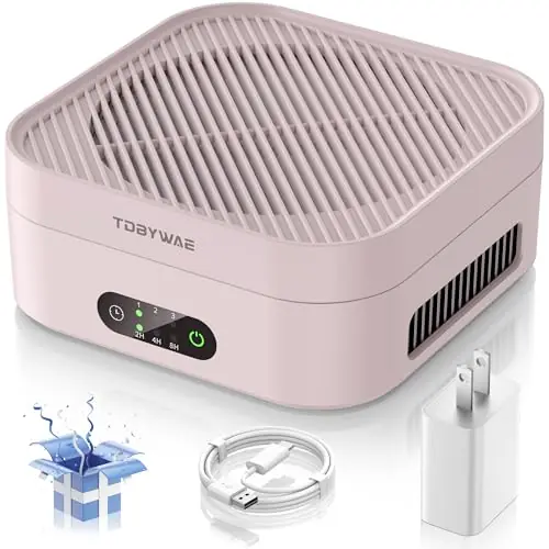 Air Purifiers for Home, TDBYWAE Air Purifier for Bedroom Up to 600 ft², H13 True HEPA Air Purifier for Pets Dust Dander Pollen Odor Smoke(Pink)