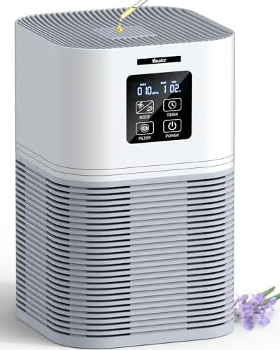 VEWIOR Air Purifiers for Home, Air Purifiers for Large Room up to 1200 sq.ft, H13 True HEPA Air Filter with Fragrance Sponge 6 Timers Quiet