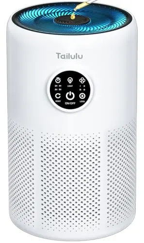 Air Purifiers for Home Pets Large Room Up to 1360 Ft², Tailulu D10 HEPA Air Purifiers for Bedroom with 15dB Sleep Mode, Air Filter for Pet Dander