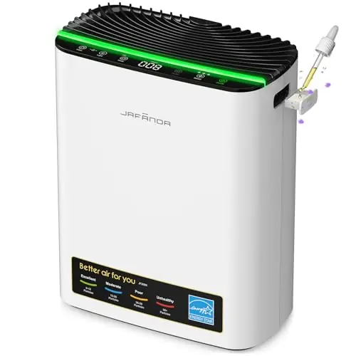 Jafända Air Purifier for Home Large Room Bedroom Up to 1226 Ft², True HEPA Filter with PM2.5 Display & 20dB Sleep Mode, Removes Pet Hair