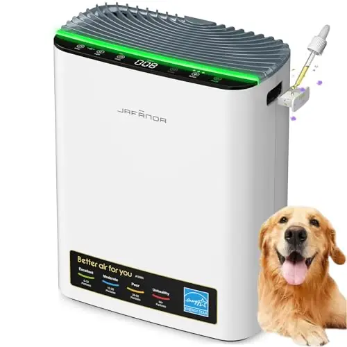 Jafända Air Purifier for Home Large Room Bedroom Up to 1226 Ft², True HEPA Filter with PM2.5 Display & 20dB Sleep Mode