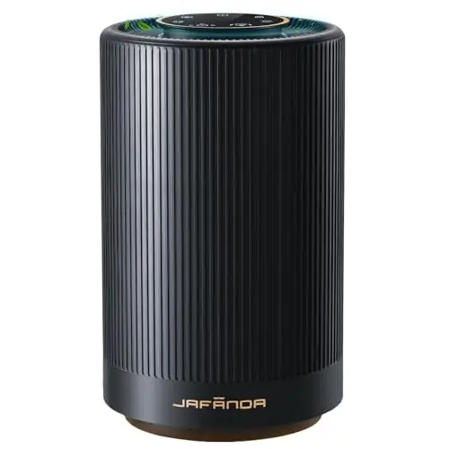 Jafanda Air Purifiers for Home Bedroom, True HEPA 13 Coverage 450 sqft, 22 dB Portable Air Cleaner, Effectively Remove Pollen Dust, Night Light, Black