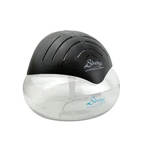 Sirena Twister Air Purifier (Black) - Water Filter Air Washer For Home and Office - Essential Oil Aroma Diffuser With LED Night light - Small Air Cleaner