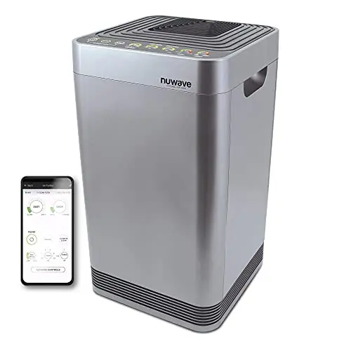 Nuwave Smart Air Purifier for Home Large Room up to 2,934 Sq. Ft., Auto Function Monitors Air Quality & Adjusts 6 Fan Speeds 5-Stage Filtration System Includes