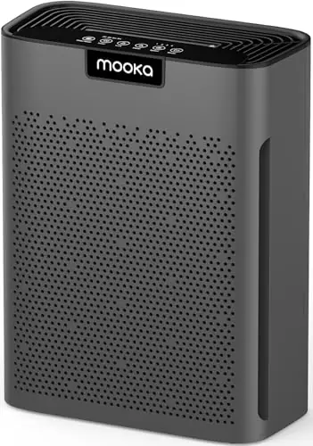 Air Purifiers for Home Large Room 2200 Ft² with Washable Filters, MOOKA H13 HEPA Air Purifier for Home Pets Bedroom with Fragrance, KJ190 Grey