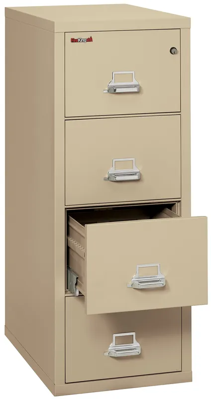 FireKing Fireproof Vertical File Cabinet, 4 Legal Sized Drawers