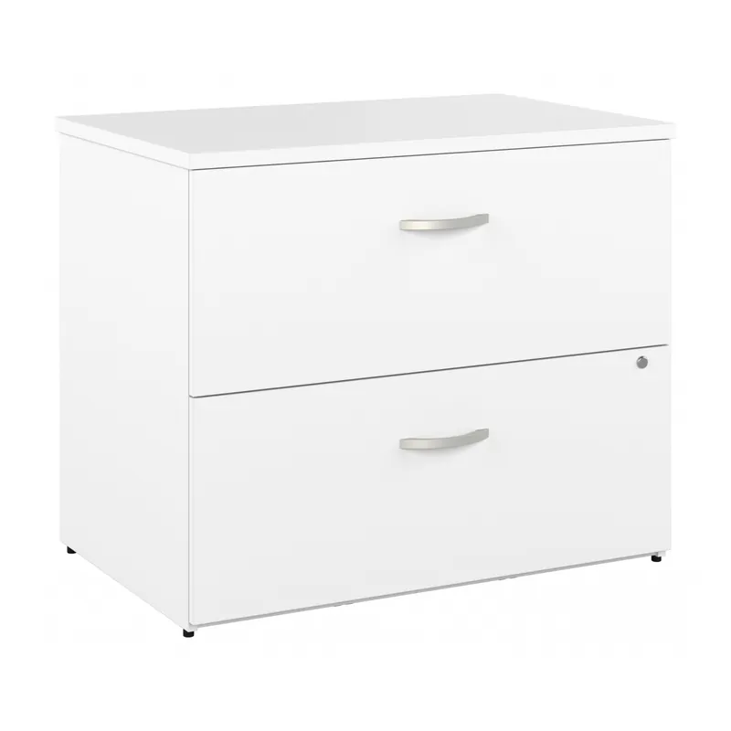 Bush Business Furniture Studio C 2 Drawer Lateral File Cabinet in White - Assembled