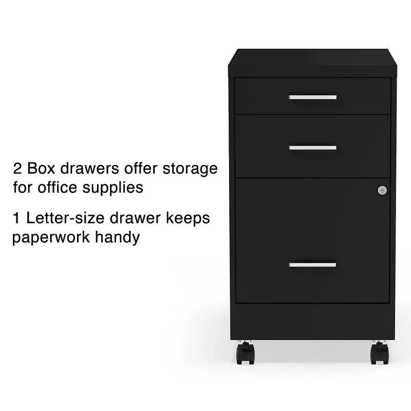 File Cabinet for Letter/Legal Files, 3-Drawer, Letter/Legal Compatible, Locking