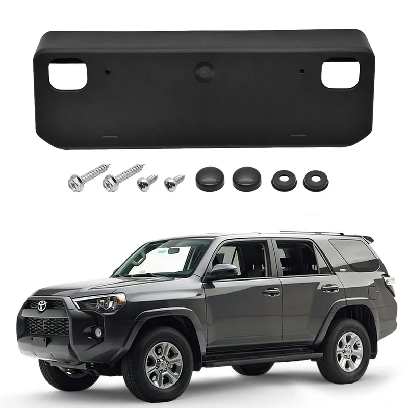Front License Plate Frame for Toyota 4Runner 2014-2024 SR5, Trail, Venture, TRD Off-Road & TRD Pro Licence Plate Holder Front Bumper Toyota License Plate Frame Replace 5211435040 TO1068130