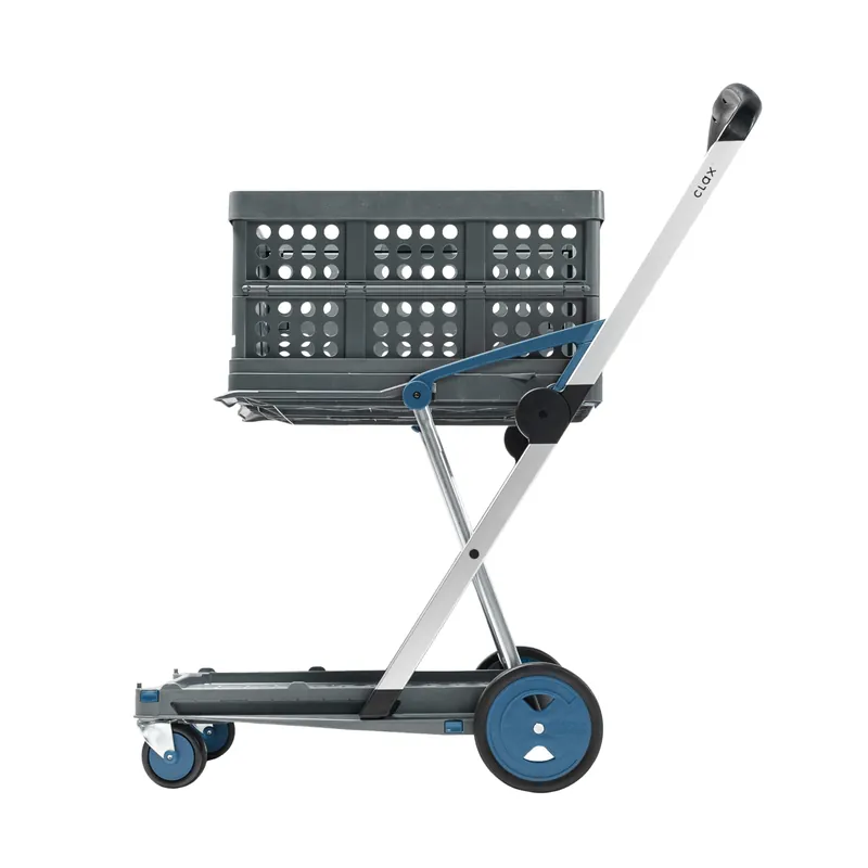 The Original Made in Germany Multi use Functional Collapsible Carts Mobile Folding Trolley Shopping Cart with Storage