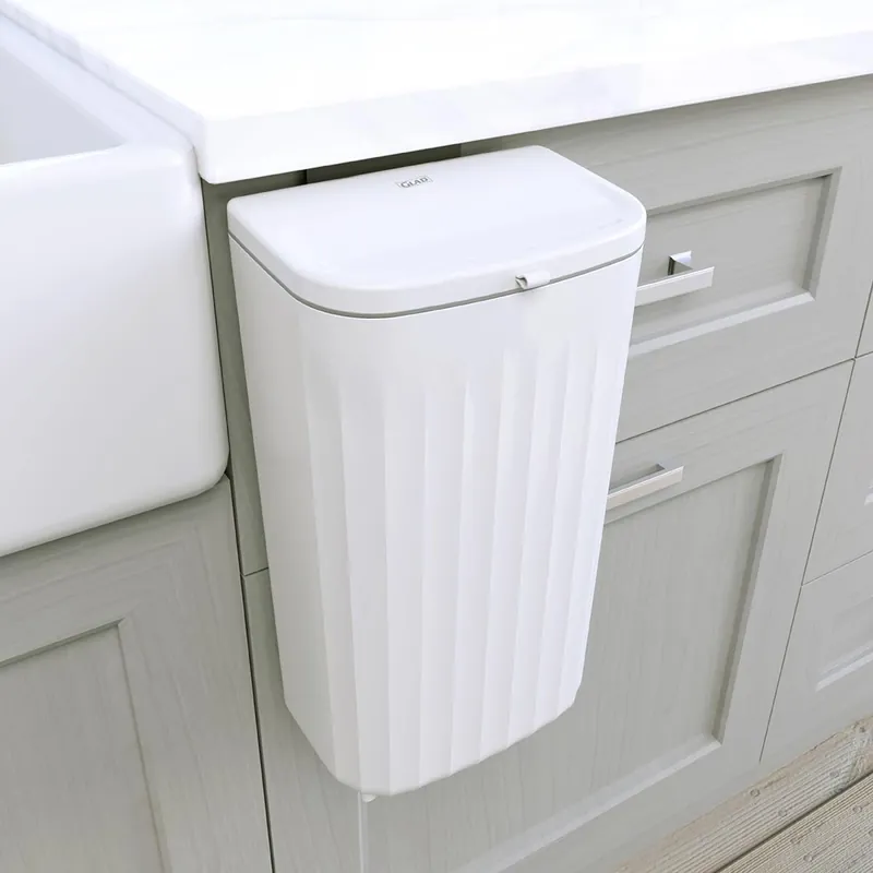 Glad Roomate Under Counter Waste Bin Space Saving Small Trash Can for Kitchen Cabinet