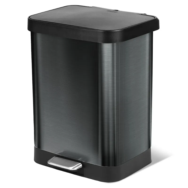 oft Close Lid, Foot Pedal & Waste Bag Holder – Large Indoor Metal Garbage Bin for Kitchen, Home & Office Use
