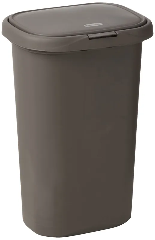 13 Gallon Gray Plastic Garbage Bin for Home/Kitchen/Office/Garage