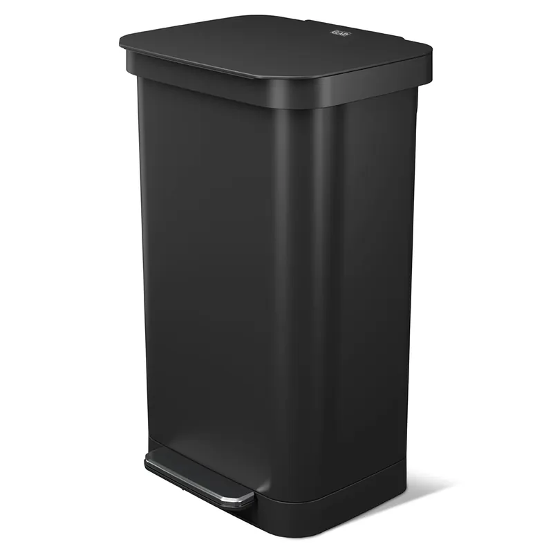 Series 2 with Clorox Protection - Large Black Kitchen Garbage Bin with Soft Close Lid