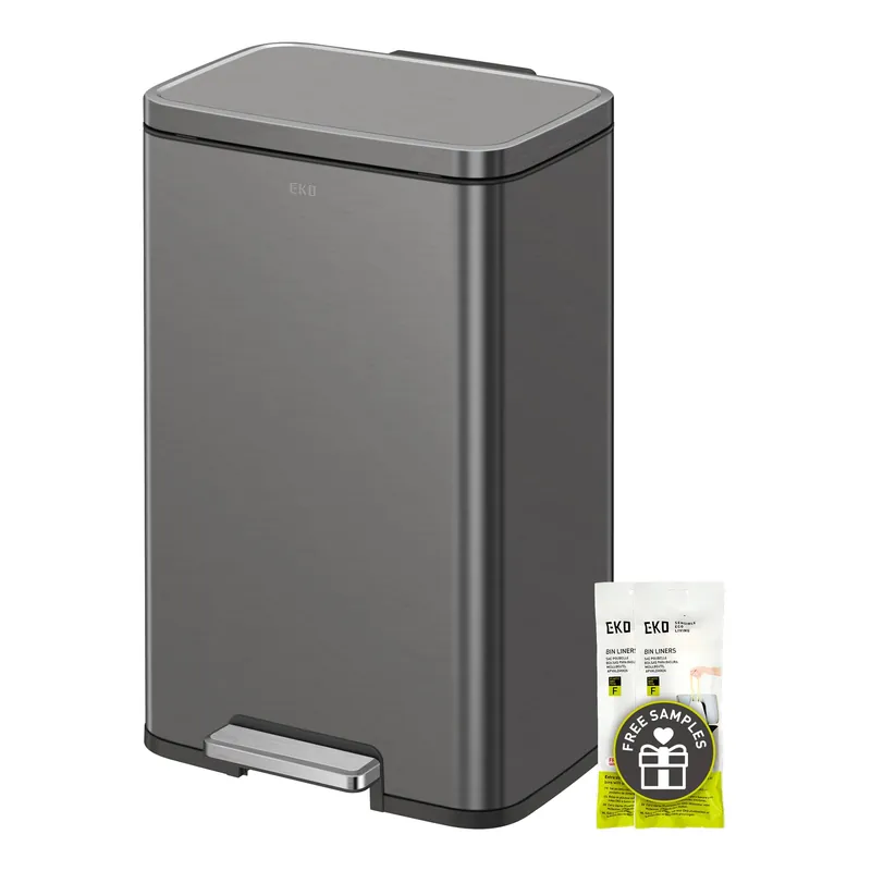 Madison Gunmetal Stainless Steel 13.2 Gal/50L Kitchen Step Trash Can or Recycling Bin