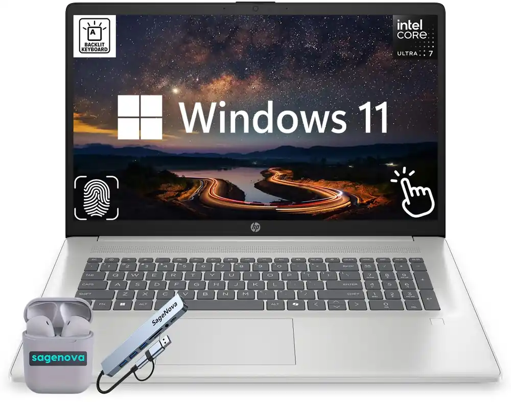 Touchscreen Laptop, Intel Core Ultra 7 255U (12-Core, Up to 5.2Ghz), 40GB DDR5 RAM 2.5TB Storage