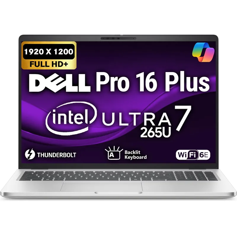 Dell Pro 16 Plus PB16250 Business Laptop 16" FHD+ Intel Ultra 7-265U, Oemgenuine Customized Laptop