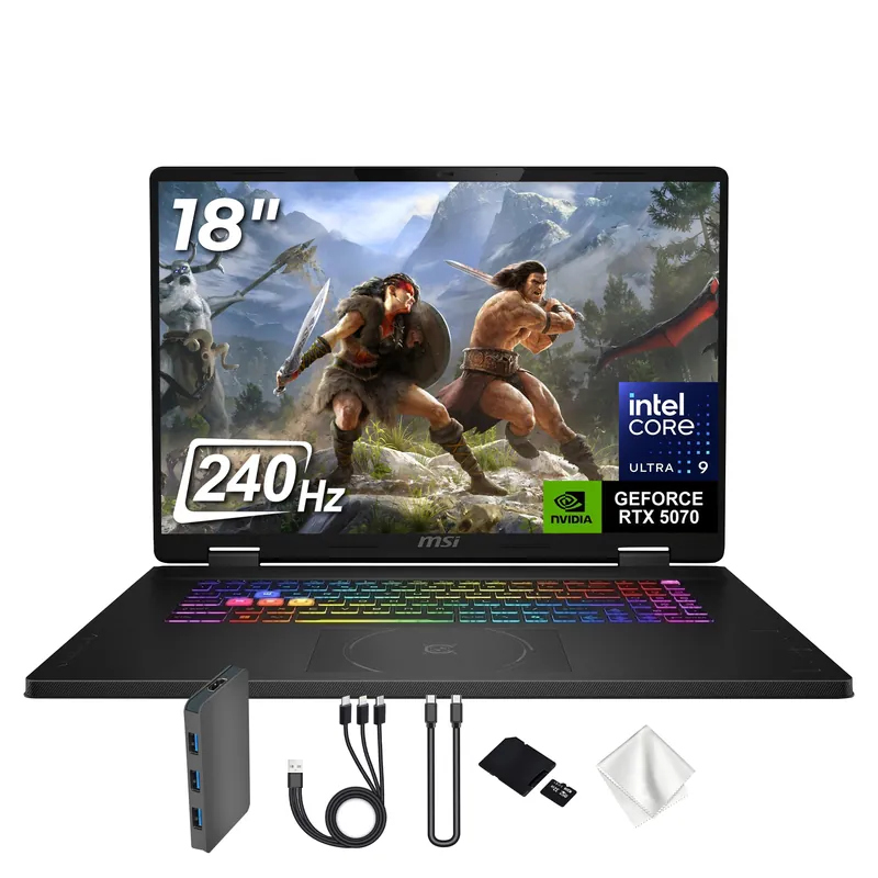 18 HX AI 18" 240Hz Gaming Laptop, Intel Ultra 9 275HX, NVIDIA RTX 5070 8GB GDDR7