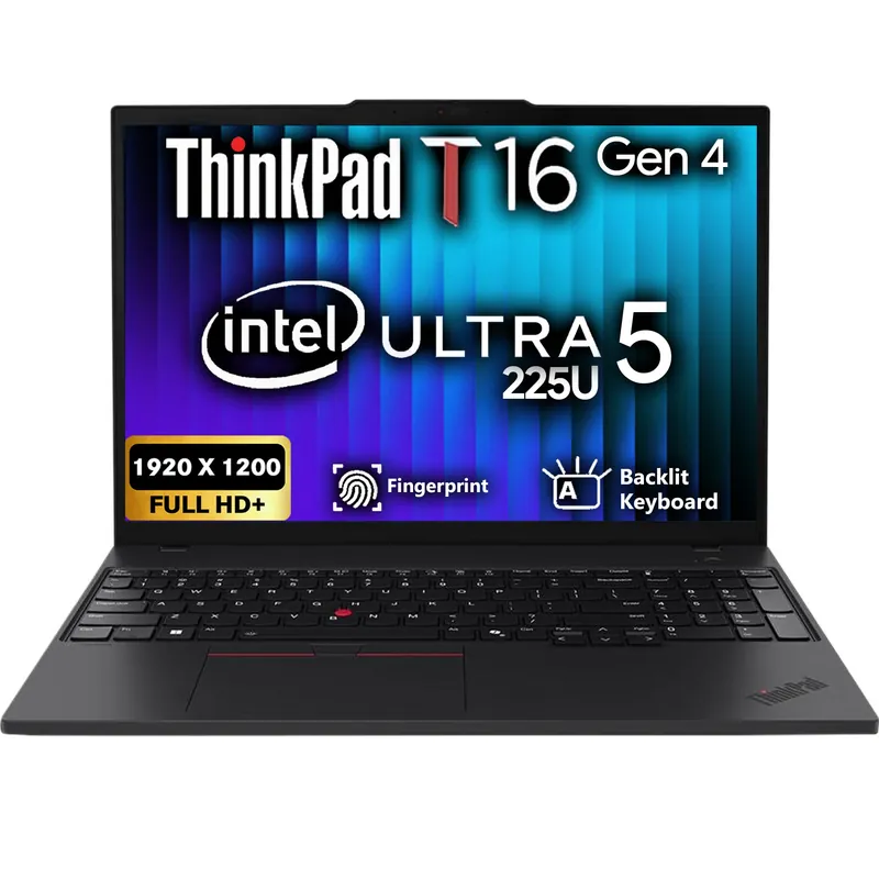 Lenovo ThinkPad T16 Gen 4 16 FHD+ Display, Intel Ultra 5 225U, Customized Laptop
