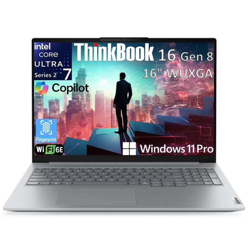 ThinkBook 16 Gen 8 Business AI PC Laptop Computer, 16" FHD+, Intel 16-Core Ultra 7 255H