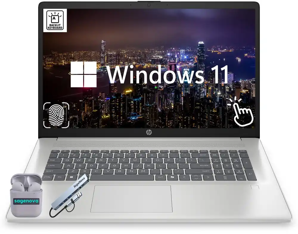 HP 17.3" Touch Laptop, 12-Core Intel Core Ultra 7 255U (Up to 5.2Ghz), 16GB DDR5 RAM 1TB Storage