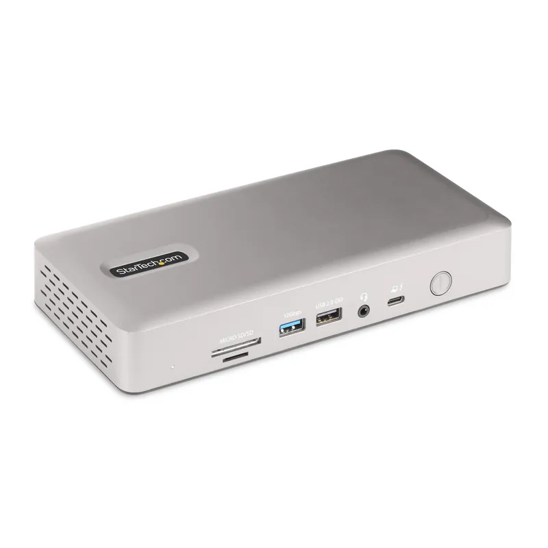 Quad Monitor 4K Windows, 16 Port 40Gbps Laptop Docking Station with 100W Charging, 2 x HDMI, 2 x DisplayPort (132N