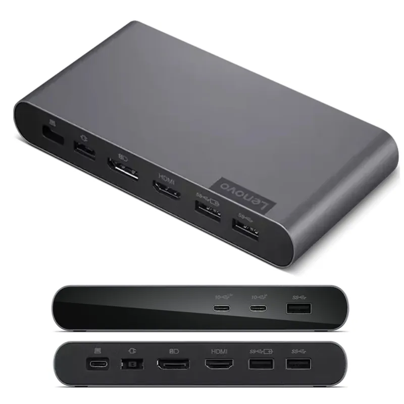 Lenovo Docking Station USB-C Universal Business Dock – Dual Display (1 DP 1.4 & 1 HDMI 2.0) – 65W Charging for Laptop