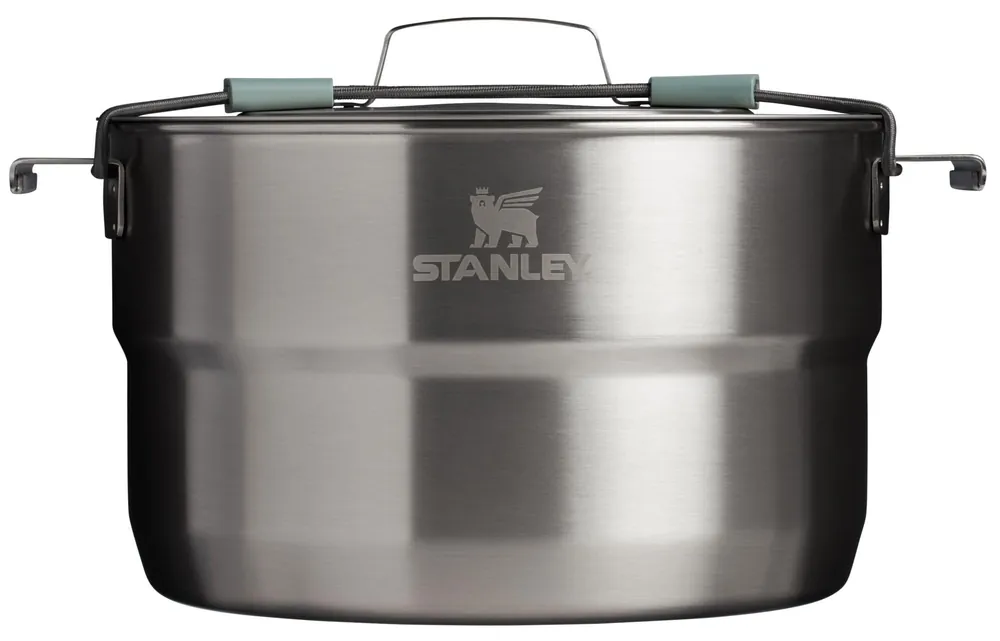 Stanley Wildfare Core 26-Piece Complete Camp Kitchen Cook Set 4 qt Pot with Lid, 8in Fry Pan 4 Table Settings, Plates, Bowls, Utensils Camping Essentials for Your Camp Kitchen BPA-Free