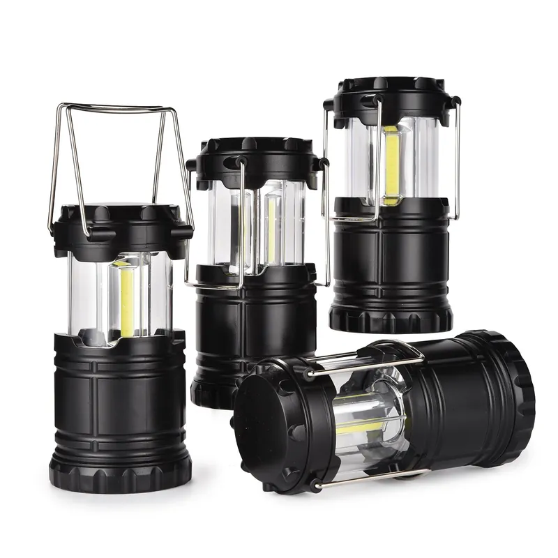 KPKJOO Lantern Collapsible Camping Light, Battery Operated Lanterns LED Super Bright for Power Outages Indoor Emergency Outdoor Camping Hiking Kit (4, COB)