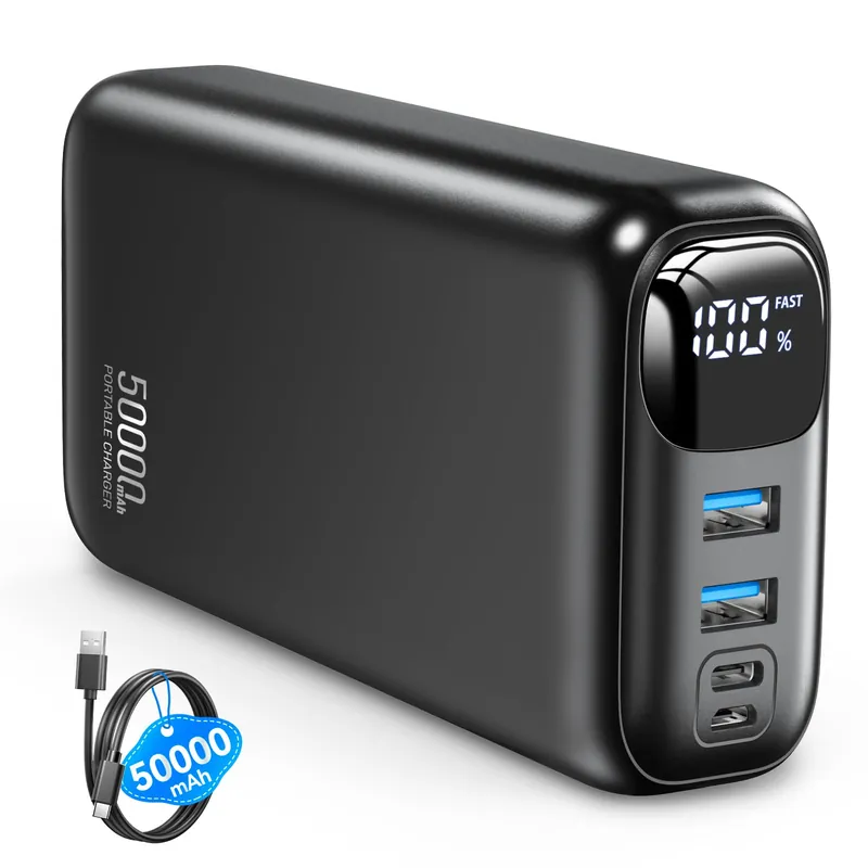 OHOVIV Portable Charger 50000mAh Power Bank - 22.5W Fast Charging External Battery Pack,USB-C Portable Phone Charger for iPhone 17/16/15/14/13 Pro Android Samsung, for Travel Camping Essential