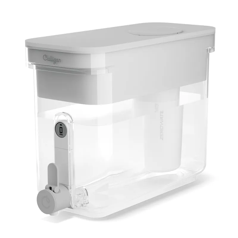 Culligan with ZeroWater Technology 32-Cup Water Filter Dispenser – Includes 5-Stage Advanced Water Filter, Certified to Reduce Lead, Total PFAS (Forever Chemicals), Mercury, Fluoride, and Chlorine