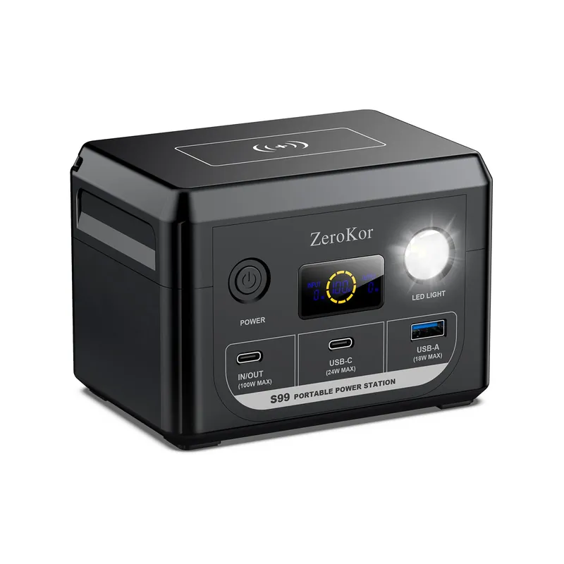 100W Portable Power Station, 96Wh Small Generator 30000mAh LiFePO4 Battery with USB C Fast Charging for Laptop, Outdoor Camping Portable Power bank for RV Home Office Emergency Power Supply