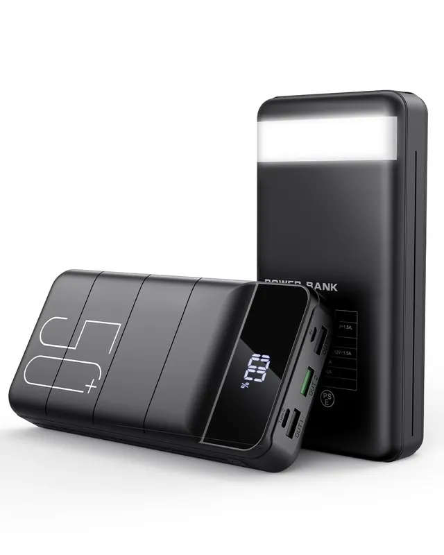 Power Bank Fast Charging 50000mAh - 22.5W Portable Charger USB C Quick Charge with 4 Outputs & 3 Inputs LED Display Huge Capacity External Battery Pack for iPhone, Samsung, iPad etc Black