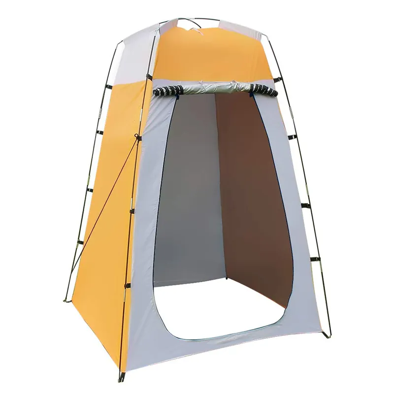 Lixada 6FT Pop Up Privacy Shower Tent, Portable Changing Room for Camping, Outdoor Toilet Shelter with Carry Bag, Instant Setup Camping Tent for Beach Biking(Yellow)
