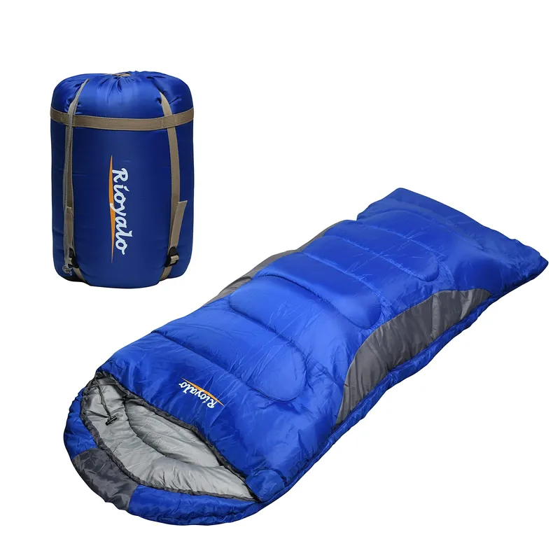 0 Degree Winter Sleeping Bags for Adults Camping (350GSM) -Temp Range (5F – 32F) Portable Waterproof Compression Sack- for Big and Tall in Env Hoodie Hiking Backpacking 4 Season