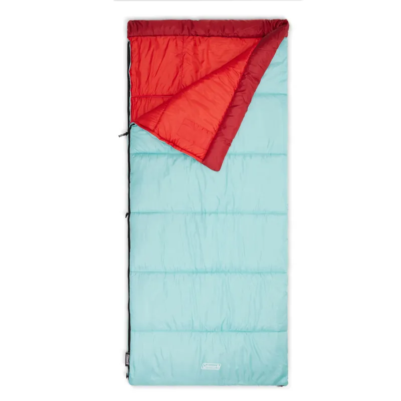 Coleman Flatlands 30/40/50°F Adult Sleeping Bag, Made from 100% Recycled Material, Big & Tall Options, Cool-Weather Sleeping Bag