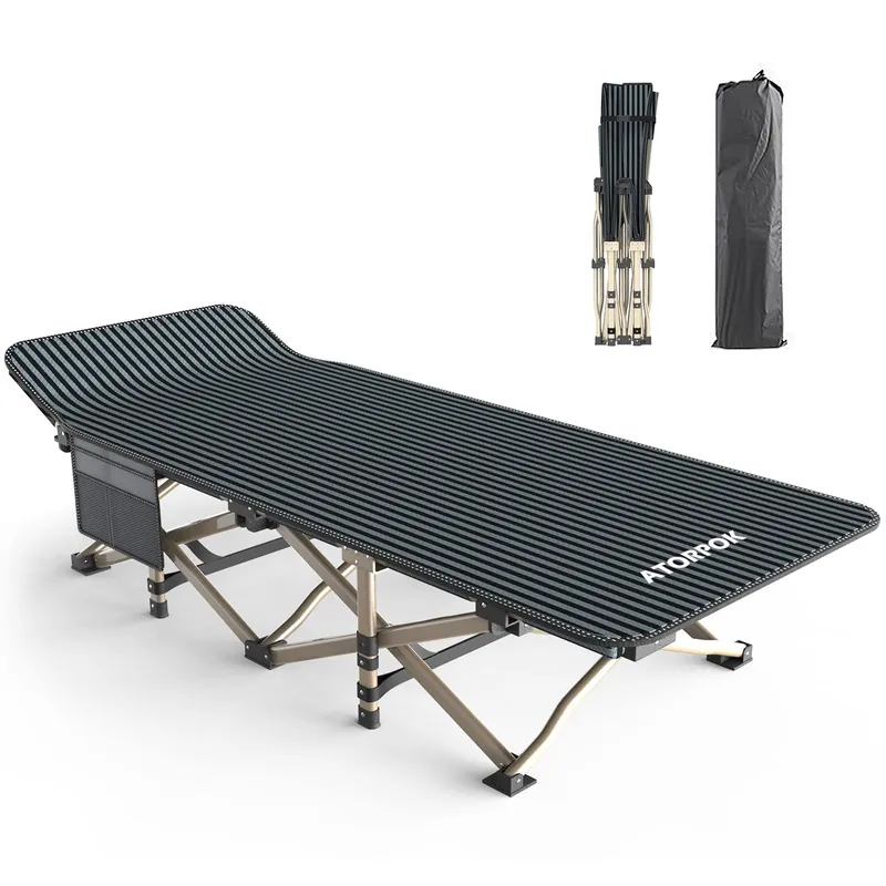 ATORPOK Camping Cot for Adults Comfortable, Tent Folding Cot for Sleeping, Lightweight Folding Bed with Carry Bag for Kids Supports 450 lbs, Office Na
