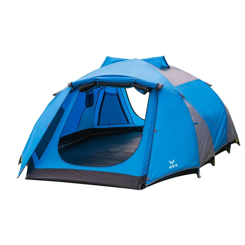 ARMOR CASTLE Camping Tent 3-4 Person, Waterproof Family Dome Tent with Removable Rainfly, Dual Two-Way Entry Doors & Mesh Windows, Portable Outdoor Tents for Camping