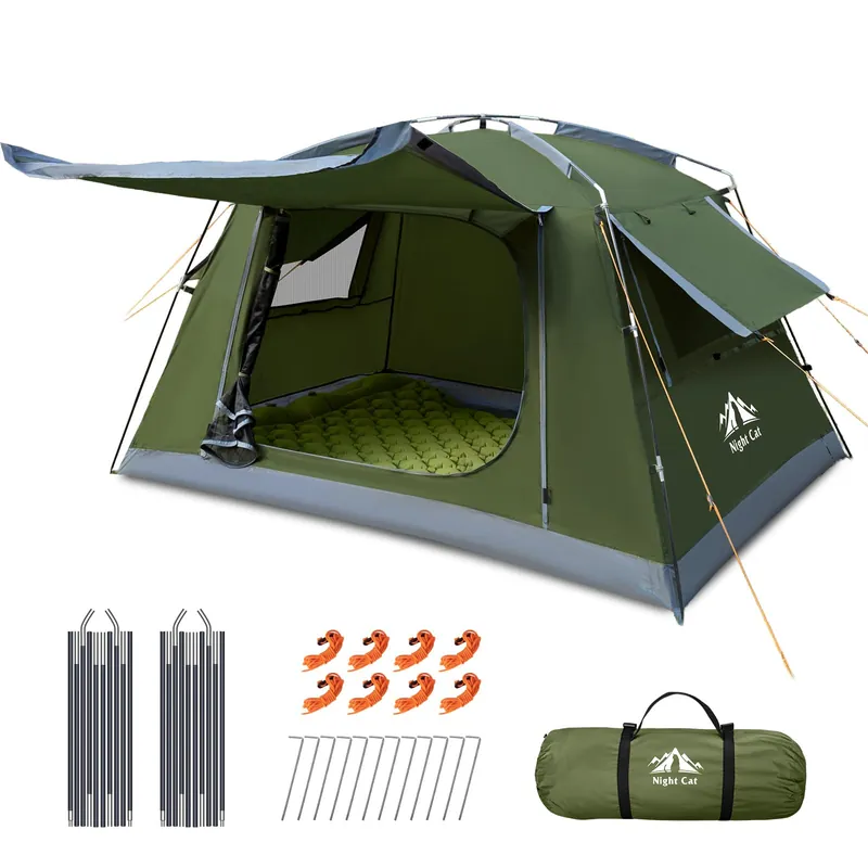 Night Cat Backpacking Tent for Camping Portable 2 Person Hiking Waterproof Tent Quick Setup and Compact for Outdoor Festivals