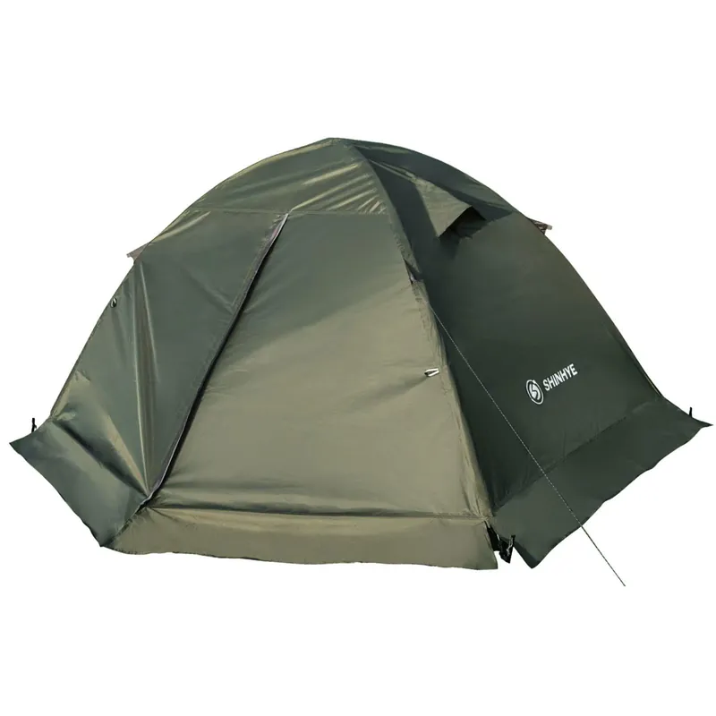 1/2 Person Backpacking Tent for 4 Season, Winter Ultralight Extreme Cold Weather Tents for Camping Easy Setup Waterproof Double Layer Tent for Family Outdoor Hiking Mountaineering (Green- 2 Person)