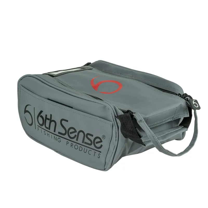 6th Sense Fishing Large Bait Bag – Durable Soft-Sided Storage for Soft Plastics (Gray)
