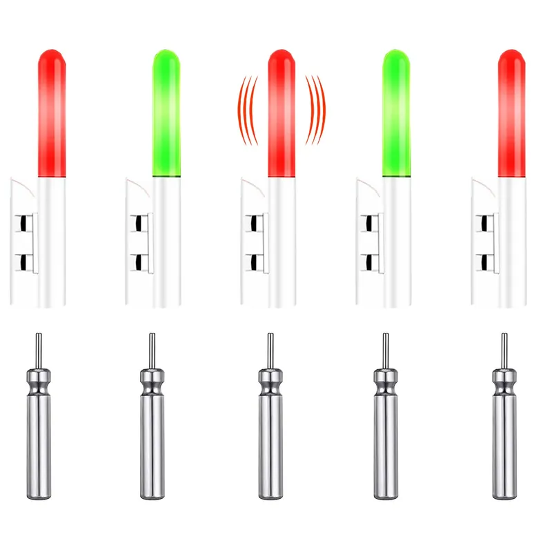 LED Fishing Rod Tip Lights – Smart Strike Indicator & Bite Alarm for Night Fishing – Waterproof Clip-On Alert with High Visibility Glow for Catfish, Carp & Surf Casting (Battery Included)