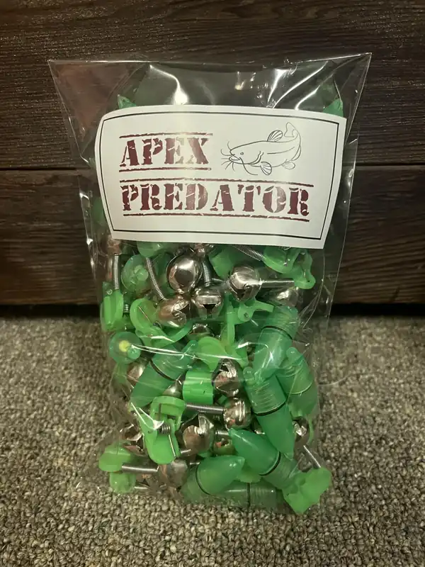 Apex Predator Fishing Bell Light Bite Alarm for Catfishing 30 Pack