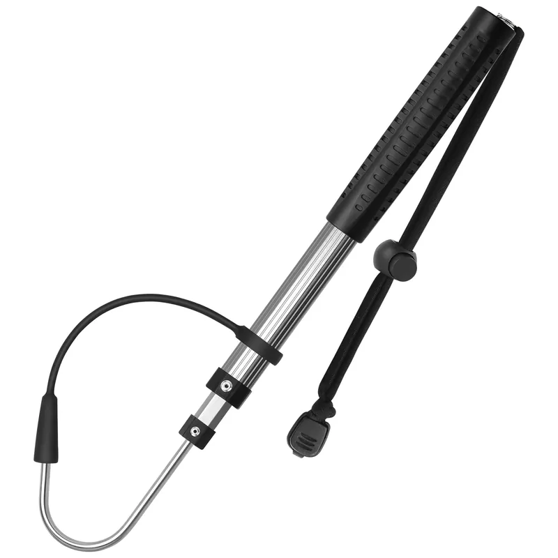 SAN Like Telescopic Fishing Gaff,Aluminum/Fiberglass Pole with Nonslip Rubber Handle,Stainless Steel Hook with M8 Screw, Fish Gaff Can Float When Extending - Good for Freshwater and Saltwater Fishing
