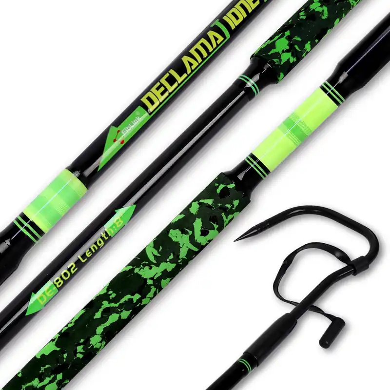 Fiblink Fishing Gaff Portable Travel Fish Gaff with S316 Stainless Steel Fishing Hook Non-Slip Camouflage Handle 2Piece Gaff for Saltwater Offshore 8‘