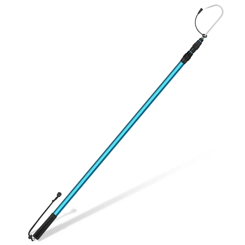 SANLIKE Telescopic Fishing Gaff Large Size Fish Gaff for Saltwater Boat Fishing Heavy Duty Stainless Steel Hook with M8 Screw Non Slip Handle for Big Catfish Tuna Shark M