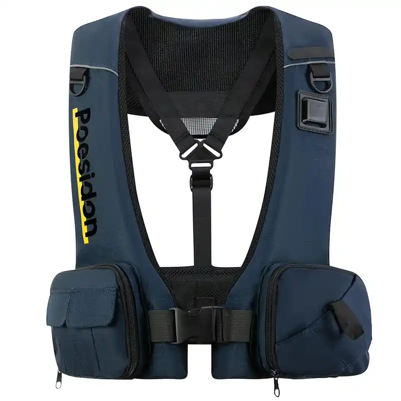 Poesidon Adjustable Lightweight Breathable Water Safety Life Jacket Classic Unisex Design Multi-Functional Dual Storage Pockets Suitable for Various Water Activities