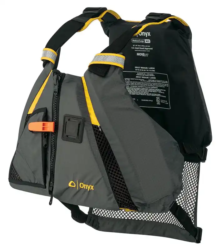 Onyx U.S. Coast Guard and Transport Canada Approved MoveVent Dynamic Paddle Vest For Adults For Kayaking, Canoeing, Stand Up Paddleboarding