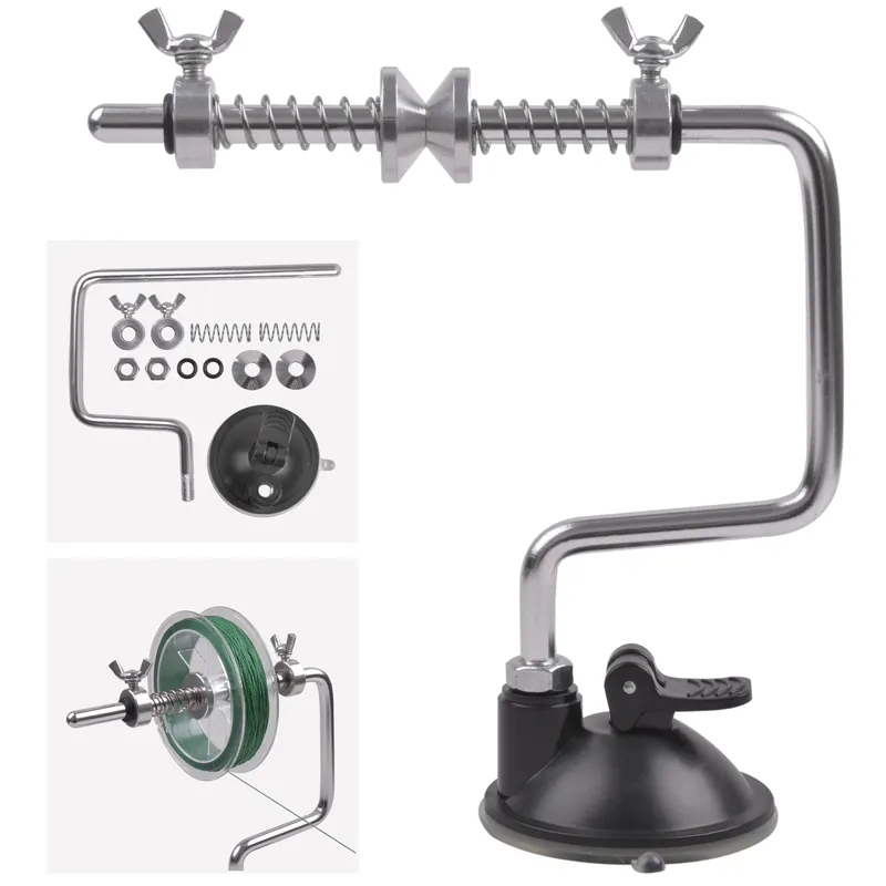 FUSIGO Fishing Line Spooler Winder, Adjustable Fishing Reel Spooler with Clamp Spooling Station for Spinning Casting Reels Winding System Device with Clamp