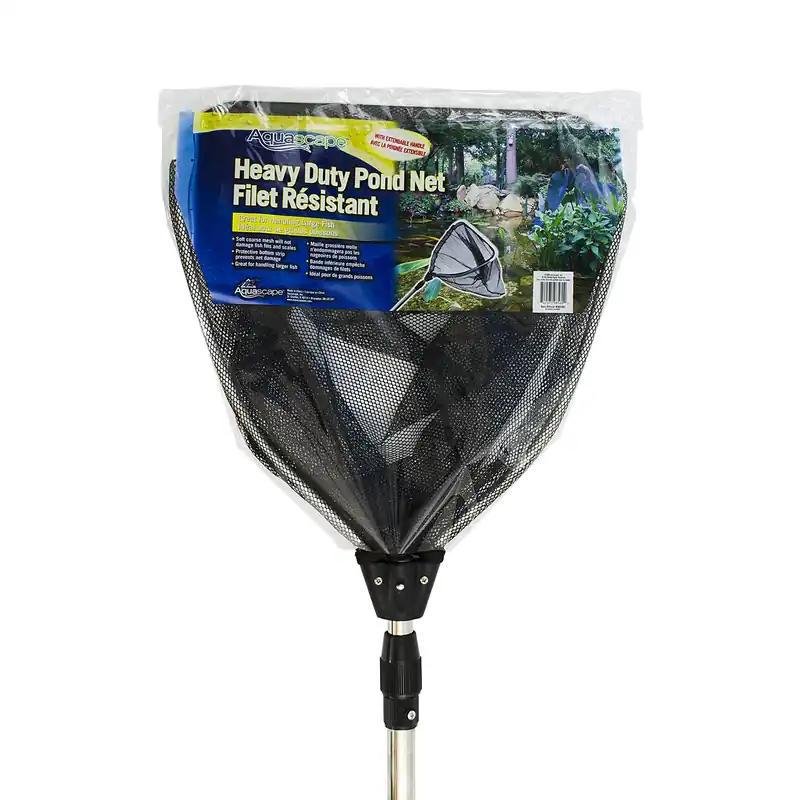 Aquascape Heavy-Duty Pond Net with Extendable Handle, Ideal for Safe Koi and Fish Handling, Durable Fish-Safe Mesh, 36 to 69-Inch Adjustable Length, 98560